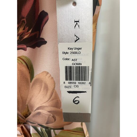 Kay Unger Frida Walk Thru Jumpsuit Dress Bridal Blush Multi Size 0 NWT Dressy - Picture 9 of 16